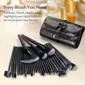 Pennelli Make Up USpicy Kit 32 pezzi Cosmetici Trucco spazzola nero - Ilgrandebazar