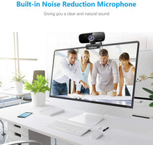 Carica l'immagine nel visualizzatore di Gallery, Lemnoi Webcam FHD 1080p,USB Webcam per PC,Webcam con Microfono Incorporato con Riduzione del Rumore,Supporto per Videoconferenza Widescreen,Registrazione,Apprendimento,Giochi,ECC