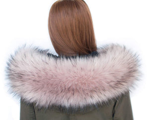 Chic Vibe sciarpa in pelliccia sintetica, con cappuccio e volpe...