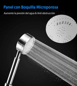AOKKR Soffione Doccia Alta Pressione, con Flessibile e supporto doccia - Ilgrandebazar