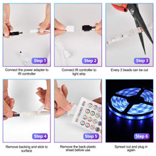 Carica l&#39;immagine nel visualizzatore di Gallery, 10M Bluetooth Striscia LED Musicale 5050 RGB Impermeabile IP65 SMD,... - Ilgrandebazar