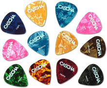 Carica l'immagine nel visualizzatore di Gallery, CASCHA 12 Plettri per chitarra, chitarra acustica classica, chitarra elettrica, ukulele, basso, pick set, accessori