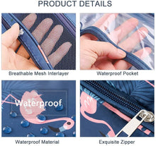 Carica l'immagine nel visualizzatore di Gallery, Beauty Case da Viaggio, YumSur Appeso Toiletry Organizer Travel trousse per donne e uomini - perfetto per viaggio/all'aperto Fenicottero Della Marina