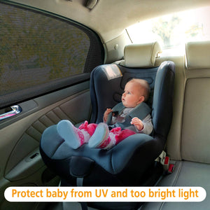 AODOOR Parasole Auto Bambini, Tendine Parasole Auto, Universali Parasole per Finestrini Auto Laterali, Block Raggi UV Anti-zanzara e Antipolvere, Protegge Bambini e Animali Domestici (2 Pezzi)