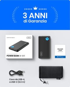 INIU Power Bank, 10000mAh Ultra Sottile & Leggero Ricarica Rapida Powerbank, Caricatore Portatile Porta per iPhone 15 14 13 12 Pro Max Mini Plus Samsung Huawei iPad Pro etc