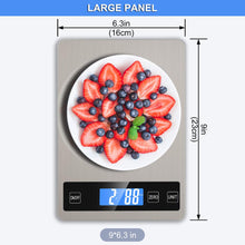 Carica l'immagine nel visualizzatore di Gallery, Bilancia Da Cucina Digitale, 5 kg, Elettronica In Acciaio Inox, Elegante Alimentare Ultra Sottile, Per Casa, Con Display Lcd, Funzione Tara
