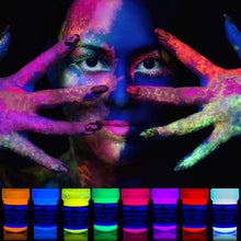 Carica l&#39;immagine nel visualizzatore di Gallery, neon nights 8 x Vernice Fluorescente Pelle Viso Corpo Colore UV |...