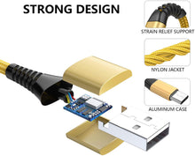 Carica l'immagine nel visualizzatore di Gallery, Yosou Cavo USB C, Cavo USB Tipo C 2M Cavo di Ricarica Rapida 2Pezzi Caricabatterie in Nylon Intrecciato per Samsung S8 S9 S10 A30 A40 A50 A70 A20e,Huawei P9 P20 P10 P30,Xiaomi,Sony,Google Pixel