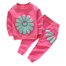 Carica l&#39;immagine nel visualizzatore di Gallery, puseky Felpa a Maniche Lunghe Girocollo Neonate + Pantaloni Tuta Completi da...