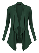 Carica l&#39;immagine nel visualizzatore di Gallery, Urban GoCo Donna Cardigan Drappeggiato Aperto Davanti a Maniche Lunghe e... - Ilgrandebazar