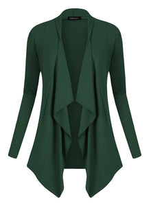 Urban GoCo Donna Cardigan Drappeggiato Aperto Davanti a Maniche Lunghe e... - Ilgrandebazar