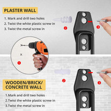 Carica l'immagine nel visualizzatore di Gallery, AMTOVL 6PZ Doppio Gancio in Acciaio per Garage Ganci da Parete Appendi Bici Scale Flessibili 15-40KG Set 6 Ganci Multiuso da Muro Rastrelliere per Giardino Capannone con Tasselli - Arancione