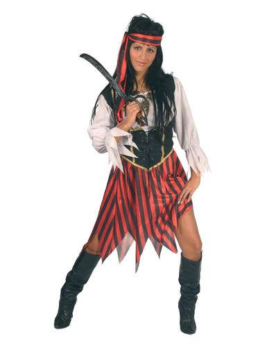 Guirca- Costume Donna Pirata D'Oltremare, Multicolore, Taglia Unica, 80220 - Ilgrandebazar