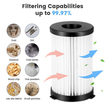 Carica l'immagine nel visualizzatore di Gallery, Cabiclean 12x Filtro di ricambio compatibile con gli aspirapolvere ariete Handyforce 2761 e 2759, include 6 filtri + 6 filtri in schiuma