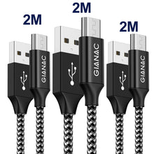 Carica l'immagine nel visualizzatore di Gallery, QGhappy Cavo Micro USB,[3Pezzi:,2m] Nylon USB Android...