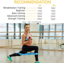 Carica l'immagine nel visualizzatore di Gallery, Gritin Elastici Fitness, [Set di 5] Banda Elastica Fasce Elastiche di Resistenza di Lattice Naturale con Istruzioni per l'esercizio in Italiano e Borsa per Il Trasporto per Crossfit, Yoga, Pilates
