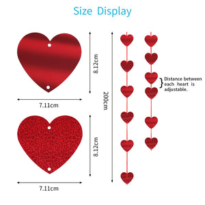 LANMOK Decorazione Bandiera Cuore,12 Pezzi Cuore San Valentino...