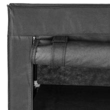 Carica l&#39;immagine nel visualizzatore di Gallery, PrimeMatik - Armadio Guardaroba in Acciaio Tessuto 70 x 45 x 155 cm Nero - Ilgrandebazar