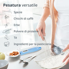 Carica l&#39;immagine nel visualizzatore di Gallery, ADE Bilancia digitale a cucchiaio di precisione | bilancia elettronica a cucchiaio dosatore per pesare e dosare precisi | precisione di 0,1 grammi | anche per liquidi | con display LCD | Blu
