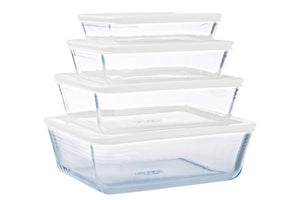 Pyrex Cook&Freeze Contenitore rett. con 27 x 22 x 9 cm, Bianco/Trasparente