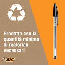 Carica l'immagine nel visualizzatore di Gallery, BIC Cristal Original, Penne Nere a Sfera, Punta Media (1.00 mm), Confezione 50 Penne Economiche, Cancelleria Scuola e Ufficio