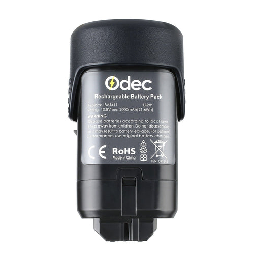 Odec Batteria di Ricambio 10,8V 2000mAh per Bosch BAT411, BAT411A, BAT412,... - Ilgrandebazar