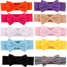 Carica l&#39;immagine nel visualizzatore di Gallery, GBATERI 10 Pack Novità fasce capelli neonata cotone con 4,5&quot; Bow lavorato a...