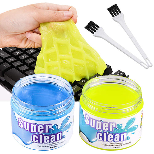 BESTZY Gomme Pulizia Tastiera Riutilizzabile - 2 Pezzi di 160g*2, blu, giallo