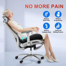 Carica l'immagine nel visualizzatore di Gallery, Benazcap Cuscino del Sedile, Cuscino Sedia Ufficio Coccige Ergonomico per Ufficio e Auto, Sollievo dal Dolore Sciatico, Cuscino Memory Foam con Fodera Lavabile, Supporto Lombare per Sedute Lunghe