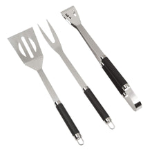 Carica l&#39;immagine nel visualizzatore di Gallery, Bruzzzler Set posate da grill in acciaio inox, 3 pezzi, 3 Pezzi, Argento - Ilgrandebazar