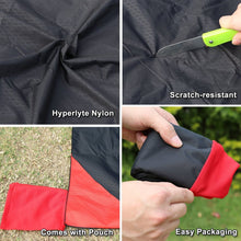 Carica l&#39;immagine nel visualizzatore di Gallery, BeiLan Coperta Mini Pocket picnic bene di (Nero &amp; Rosso) - Ilgrandebazar