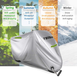 Favoto Telo per Moto Impermeabile Coprimoto in Materiale Oxford Argento - Ilgrandebazar