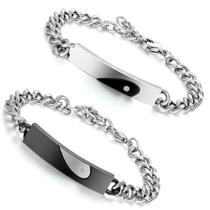 Flongo Coppia Bracciali Braccialetto Lui & Lei, Ti Ho nel Cuore, - Ilgrandebazar