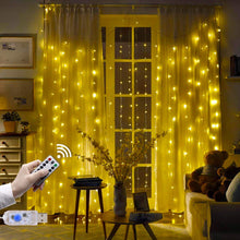 Carica l&#39;immagine nel visualizzatore di Gallery, Tenda Luminosa Natale 3m * 300 LED Luci Impermeabile IP65 con 8... - Ilgrandebazar