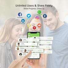 Carica l&#39;immagine nel visualizzatore di Gallery, Bilancia Pesa Persona Digitale Bilancia Pesapersone Impedenziometrica Intelligente Wireless per IOS e Android Integrata con 13 Indici di Misurazione Massa Grassa, Massa Magra e Metabolismo Basale