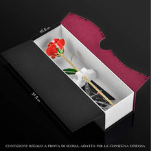 Carica l&#39;immagine nel visualizzatore di Gallery, FORGIFTING Fiore di Vera Rosa Placcata con Oro 24K, Rose Rossa - Ilgrandebazar