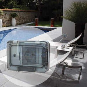 4Box 4B.W.RAL.015, Wide IP55, Presa Elettrica da Esterno per Scatola Grigio - Ilgrandebazar