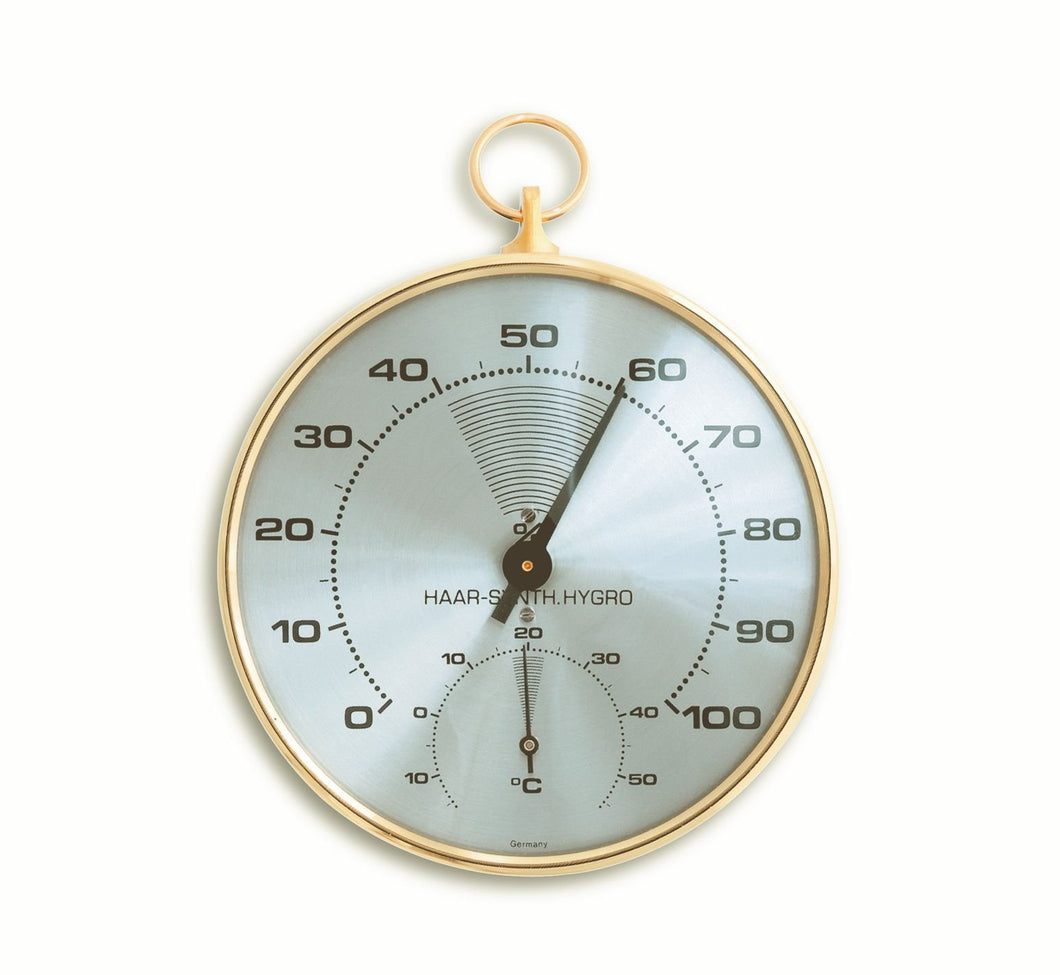 TFA 45,2007 - Metallico igrometro a Capello 3.50x10.20x11.30 cm, Brass - Ilgrandebazar
