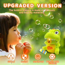 Carica l'immagine nel visualizzatore di Gallery, PUZ Toy Bubble Machine Giocattoli per Bambini Bubble Marker Giocattoli Regali per 3-8 Anni Ragazze Bolle per bomboniere Giocattoli Dinosauro per Ragazzi Giocattoli Estivi Musica a LED