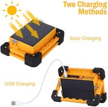 Carica l'immagine nel visualizzatore di Gallery, Faro Luce LED Portatile 60W, T-SUN Proiettore Ricaricabile con Cavo USB LED Esterni 9000mAh con Batteria Ricaricabile Integrata, Lavoro Luce da Campeggio Lamp Porta USB e modalità SOS.