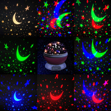 Carica l'immagine nel visualizzatore di Gallery, Moredig - Lampada Proiettore Stelle Bambini, Luce Notturna Bambini con 8 Colori Luci &amp; 360° Rotazione, Luce Notte per Bambini, Neonati, Compleanno, Natale, Halloween, Vivai - Rosa A-rosa