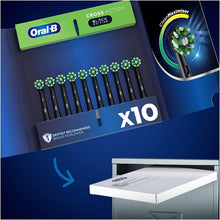 Carica l'immagine nel visualizzatore di Gallery, Oral-B Cross Action Testine di Ricambio per Spazzolino Elettrico con Tecnologia CleanMaximiser, Confezione da 10 Adatta alla Buca delle Lettere, Edizione Nera Crossaction