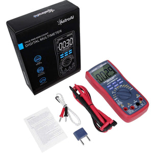 AstroAI Multimetro Digitale TRMS 6000 Conti, Tester L, Rosso. - Ilgrandebazar