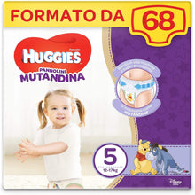 Carica l'immagine nel visualizzatore di Gallery, Huggies Pannolino Mutandina, Taglia 5 (12-17 Kg), Confezione da 68 Pannolini (2 x 34)