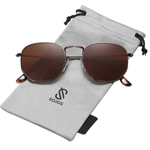 SOJOS Retro Vintage Specchio Polarizzate Lenti Poligono Protezione UV... - Ilgrandebazar