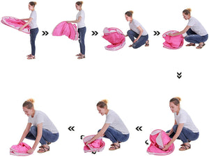 SONGMICS Tenda da Gioco Castello da Principessa per Ragazze e Bambini, Casetta dei Giochi per Interni ed Esterni, Tenda Portatile, Regalo per Bambini, Rosa LPT01PK