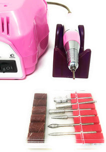 FRESA RICOSTRUZIONE UNGHIE PRO 25000 GIRI SET MANICURE PEDICURE NAIL ART DM-202