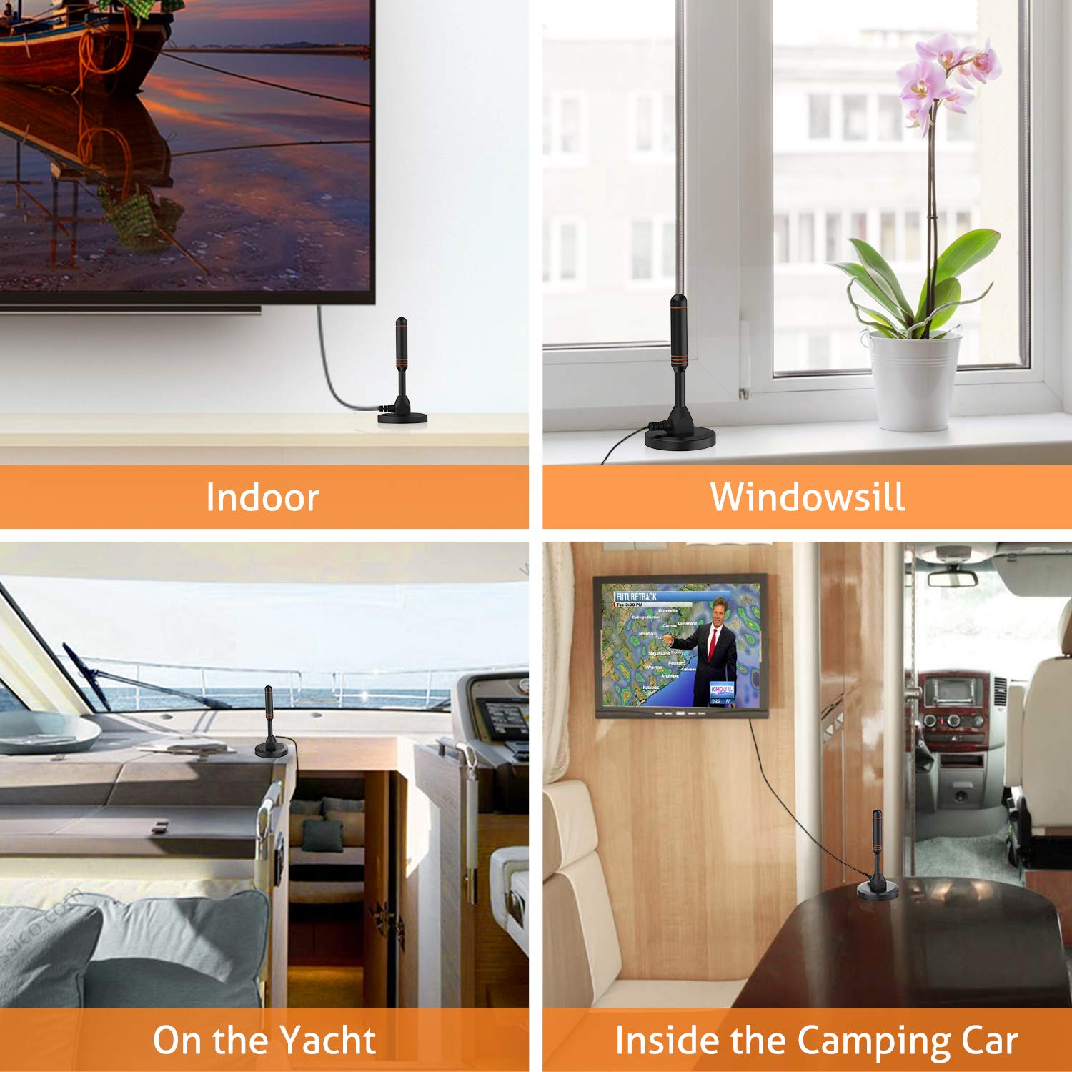 Bqeel Antenna tv interna per digitale terrestre DTT DVB-T/DVB-T 2 Ante Bqeel Antenna tv interna per digitale terrestre DTT DVB-T/DVB-T 2 Ante
