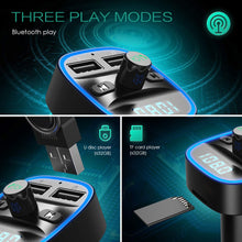 Carica l&#39;immagine nel visualizzatore di Gallery, ORIA Trasmettitore Bluetooth per Auto, A 4.2, Black + Blue