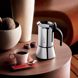 Bialetti Venus Caffettiera in Acciaio Inox, Adatta all'Induzione, 4 Cups, Inossidabile, Argento
